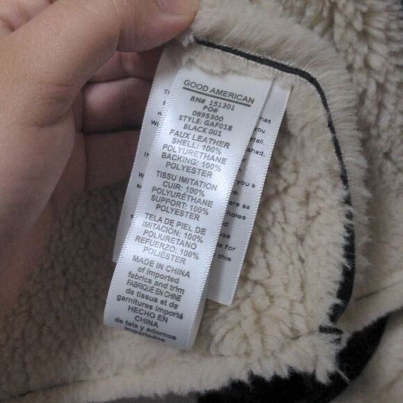 Good American Faux Leather Shearling Jacket - Picture 5 of 7